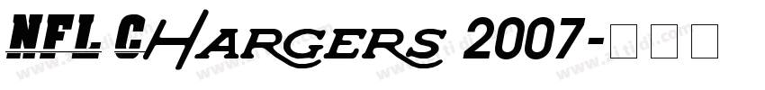 NFL Chargers 2007字体转换